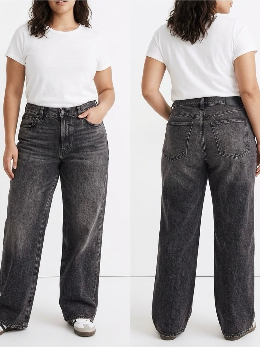 Madewell Low-Slung Baggy Jeans in Washed Black (Style # NS357) – Size 30